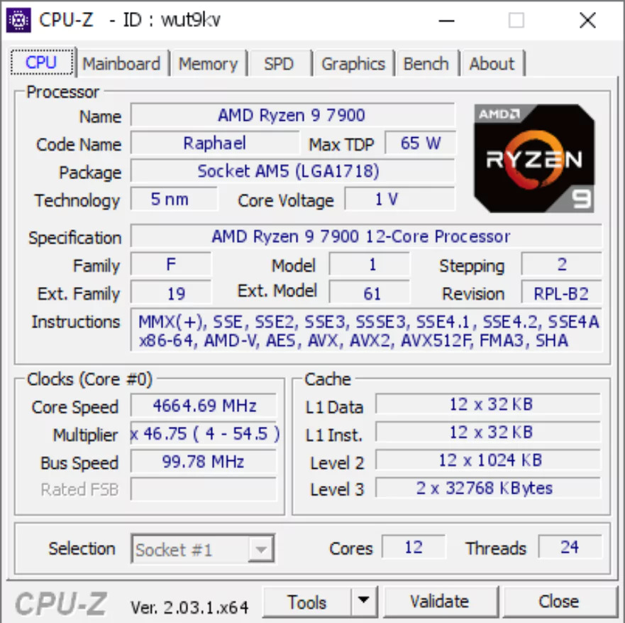 Ryzen 9 7900