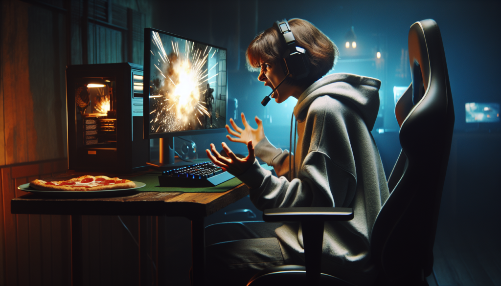 геймер расстроен из-за низкой скорости интернета